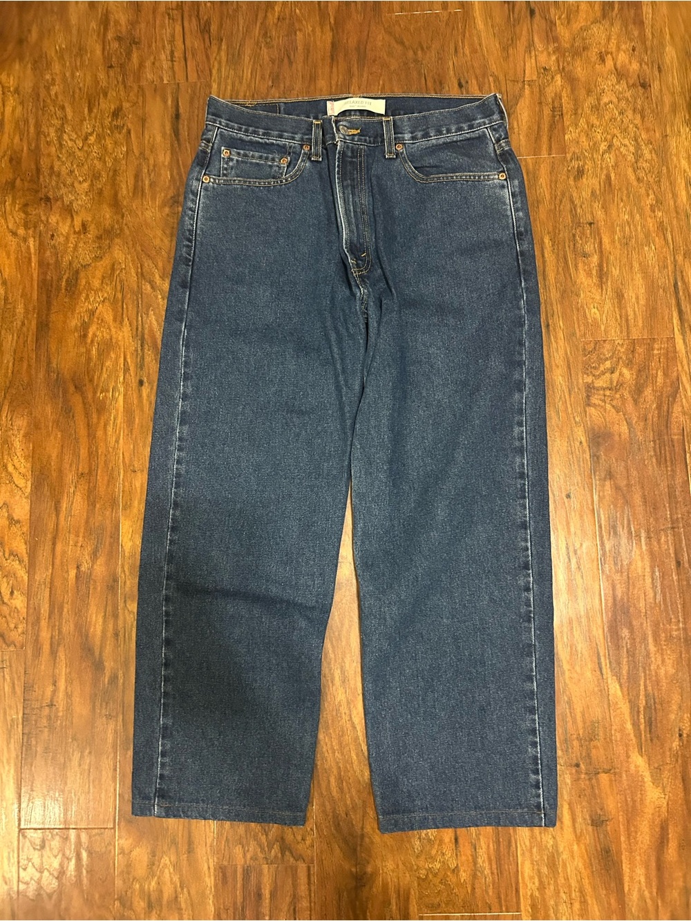 Levi's 550 Relaxed Fit Straight Leg Men's Jeans Dark Blue Denim Made in the USA